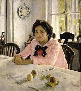 The girl with peaches  was the painting that inaugurated Russian Impressionism. Valentin Serov